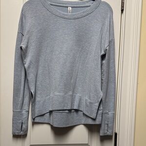 Light Blue Athleta Side Split Sweatshirt